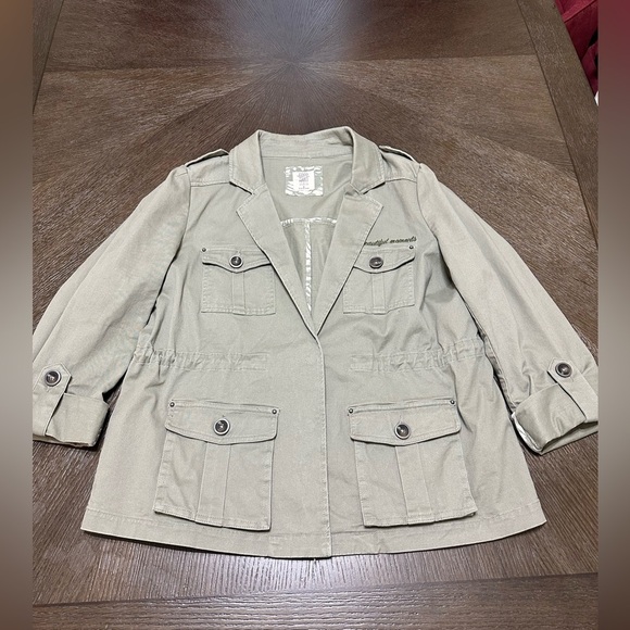 NWOT Matilda Jane Good Hart Austin Cargo Jacket, Green, Women’s Medium - Picture 9 of 10